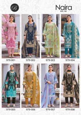 Belliza naira vol-142 heavy indian work dress material wholesale catalogue